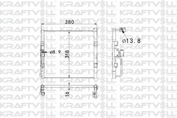 KRAFTVOLL Honda Civic Radiator - Durable Aluminum Design for 1992-1995 Models — Radiators & Fans