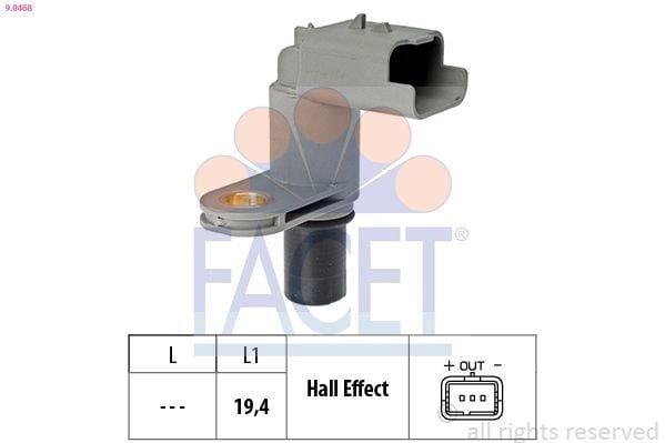 FACET Exhaust Camshaft Sensor 9.0468 - Compatible with Peugeot 206, 207, 307 — Timing