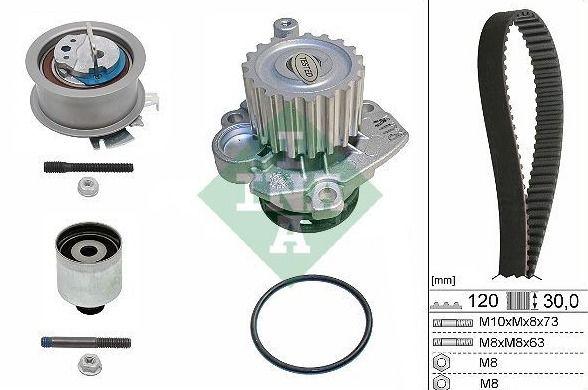INA 530020133 Timing Belt Kit + Water Pump VW Caddy-Golf V-Passat-T5 / Audi A3 / Seat Leon 1.9 TDI — Water Pump & Thermostat