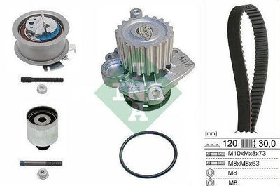 INA 530020133 Timing Belt Kit + Water Pump VW Caddy-Golf V-Passat-T5 / Audi A3 / Seat Leon 1.9 TDI — Water Pump & Thermostat