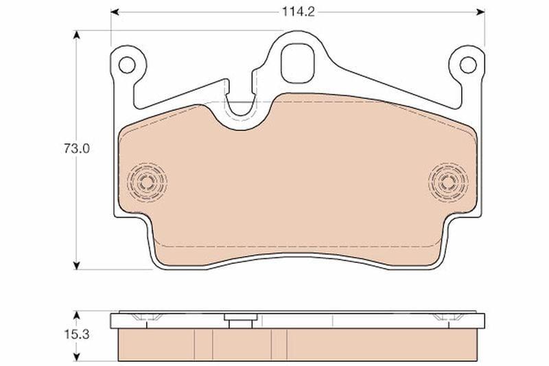 TRW GDB1961 Brake Pads for Porsche Boxster 2.7