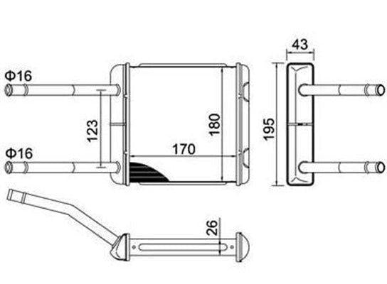MAGNETI MARELLI Heater Radiator - Compatible with 92 Vectra.A — Radiators & Fans
