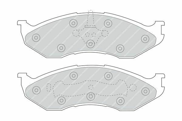 ferodo fdb929 front brake pad set, brake pads for carnival cherokee grand cherokee wrangler FERODO FDB929 Front Brake Pad Set - Compatible with Carníval 99-01, Cherokee 84-01, Grand Cherokee 98, Wrangler 91-08 | 17 mm Thickness FERODO FDB929 Front Brake Pad Set - Compatible with Multiple Models ferodo, front-brake-pads, brake-pad-set, carnival, cherokee, grand-cherokee, wrangler, car-parts, mechanics, ai-generated