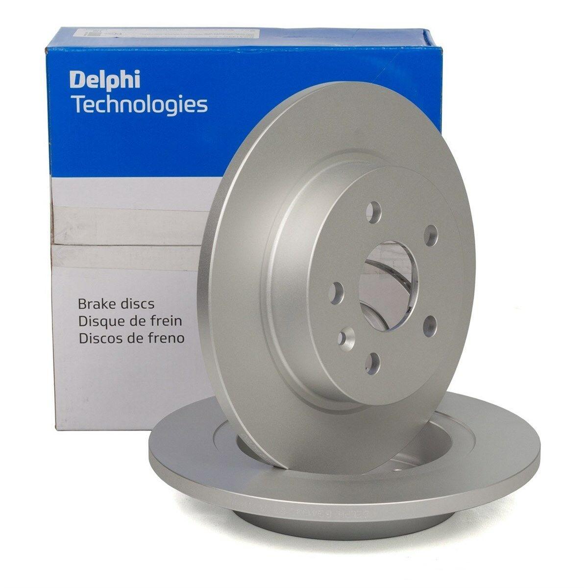 Delphi BG2148T Opel Astra F 1.4 /1.6 (8 Valve) Air Kanalsız Front Brake Disc Air Kanalsız Set 569030 — Brake Rotors & Drums