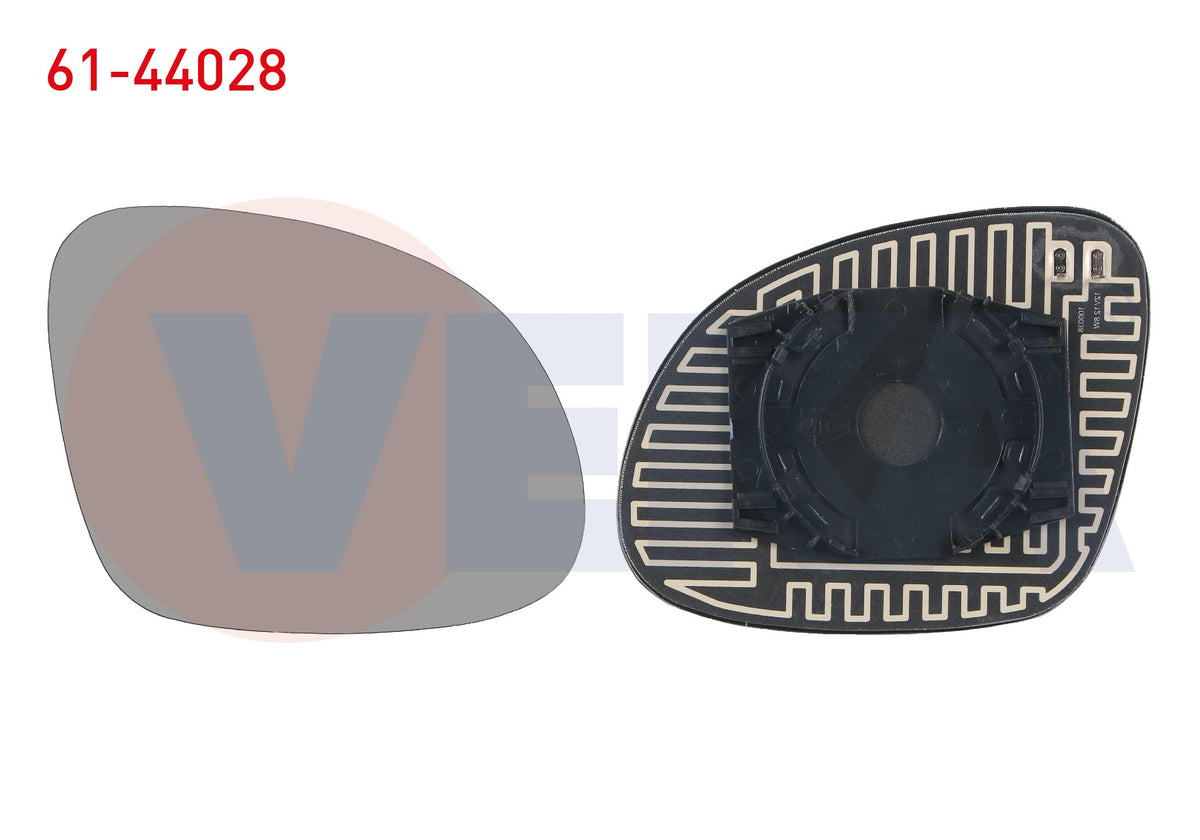 Veka 61-44028 Mirror Glass Right Heated VW Tiguan 2007-2016 / Skoda Yeti 2009 — Mirrors