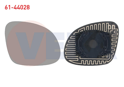 Veka 61-44028 Mirror Glass Right Heated VW Tiguan 2007-2016 / Skoda Yeti 2009 — Mirrors