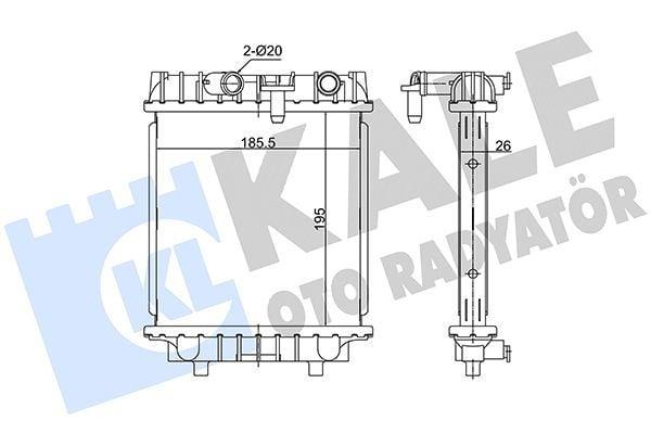 Kale Motor Cooling Radiator 363175 - Left Side Compatibility for A1 A3 Golf VII Jetta Passat Leon Superb — Radiators & Fans