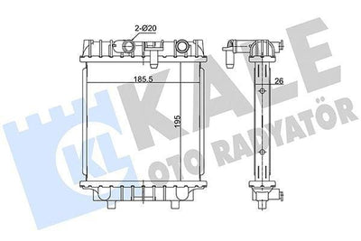 Kale Motor Cooling Radiator 363175 - Left Side Compatibility for A1 A3 Golf VII Jetta Passat Leon Superb — Radiators & Fans