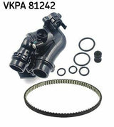 SKF VKPA81242 Water Pump Kit - Complete Plastic Housing with Belt for VW Passat, Audi A3/A4/A5 — Water Pump & Thermostat