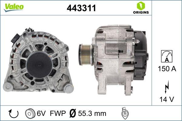 Valeo 443311 C4 Cactus Alternator C4 Grand Picasso II/Berlingo Multispace/208/308/2008/3008/C3/C4/Partn — Starting & Charging