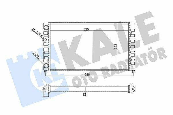 KALE Radiator for Golf III & Vento 1.6 - Aluminum Construction — Radiators & Fans