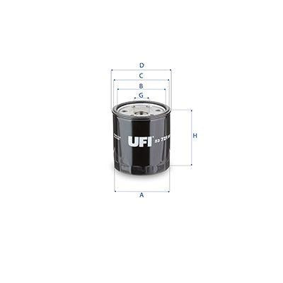 Ufi 23.721.00 Oil Filter B-Max Fiesta Focus C-Max Galaxy Mondeo S40 V50 V70 III Mazda III/V/VI