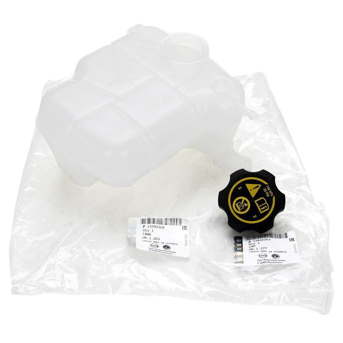 GM Chevrolet Cruze Coolant Reservoir Set with Diameter - Original Fit for All 2010 and Later Models — Hoses & Tanks