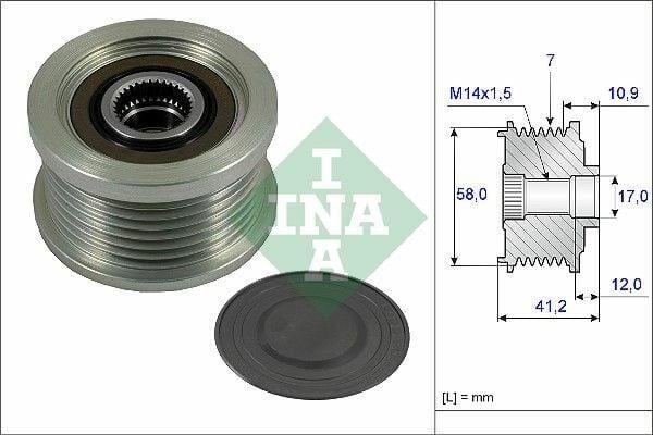INA 535023210 - Alternator Pulley for Corolla, Hilux and 2 more models — Starting & Charging