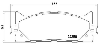 Brembo P83117 Brake Pad Set Toyota Camry 01-Front