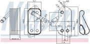 nissens oil cooler for bmw n-52 n-53, engine oil radiator specifications NISSENS Oil Cooler - Engine Oil Radiator for N-52/53, E-60/63/65/70/90, F-10/20/30 | Aluminum Construction NISSENS Oil Cooler - Compatible with N-52/53, E-60/63/65/70/90, F-10/20/30 oil-cooler, nissens, car-parts, engine-oil-radiator, bmw-parts, automotive-repair, mechanics-tools, car-owners, vehicle-maintenance, ai-generated