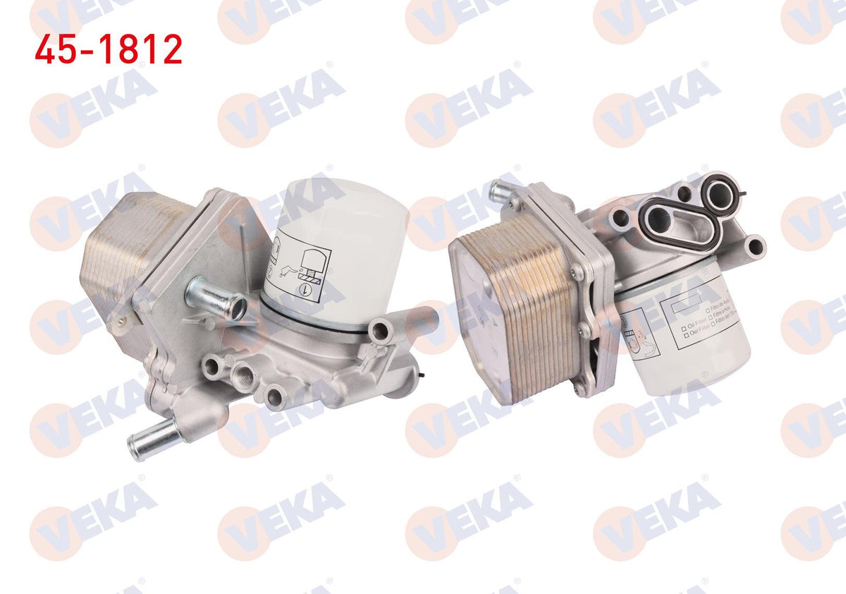 Veka 45-1812 Oil Cooler Complete Atom with Filter Peugeot Boxer 2.0 HDi 2014-/ Citroen Jumper 2.2 HDi 2014-/ Ford Transit (V347, V348) 2.2 TDCi Front Cekıs 2009-2014 / Transit (V362, V363) 2