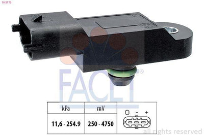 Facet 103173 Pressure Sensor Renault Clio III 1.2 16V 07> Laguna II/III 2.0 16V Megane I 1.4/1.6 — Vehicle Sensors & Switches