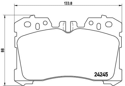 Brembo P83075 Brake Pad Front Low-Met Lexus