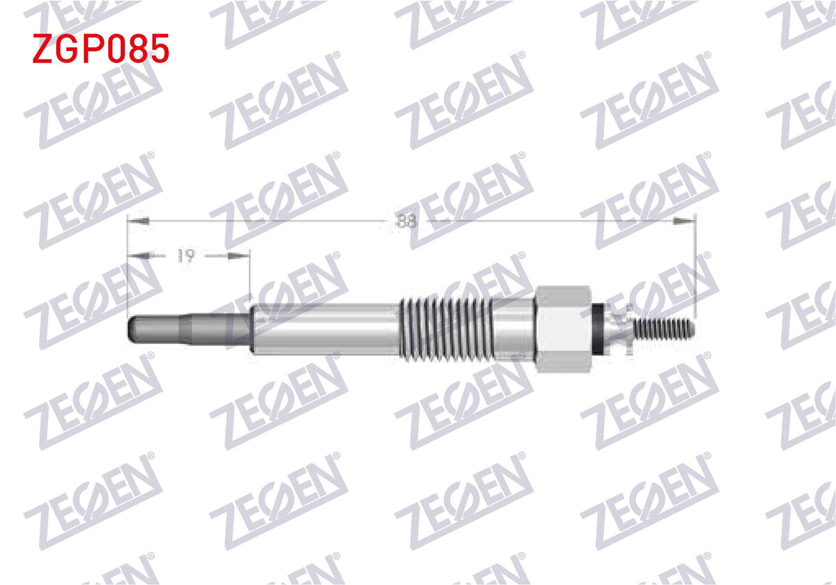 Zegen ZGP085 Glow Plug 11V Opel Corsa A 1.5 TD / Astra F 1.7 Tds — Coils & Plugs