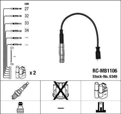 NGK 6349 Spark Plug Wire Set - Copper Ignition Cables — Coils & Plugs