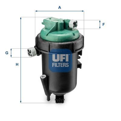 Ufi 55.175.00 Diesel Filter Fiat Doblo 1.3 Mjt 05> Agila A/B Albea Punto Ducato Boxer Jumper — Fuel Delivery