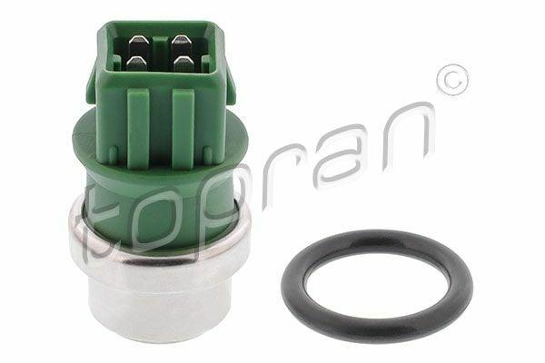 topran 104109 cooling temperature sensor, close up of top temperature sensor TOPRAN 104109 | Cooling Temperature Sensor for T.Porter, T4, and Sharan - Green Indicator | 102°C/106°C Control Points TOPRAN 104109 Cooling Temperature Sensor topran, cooling-temperature-sensor, car-accessories, engine-parts, mechanics, temperature-sensors, car-maintenance, auto-repair, vehicle-owners, ai-generated