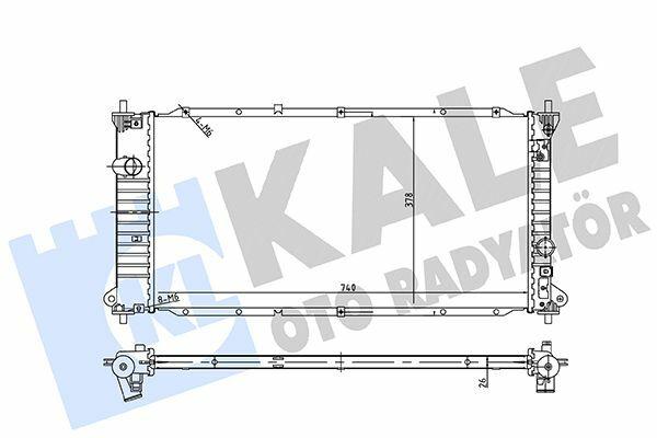 Kale Radiator 362355 - For Ssangyong Actyon II Korando 2.0 E-XDi — Radiators & Fans