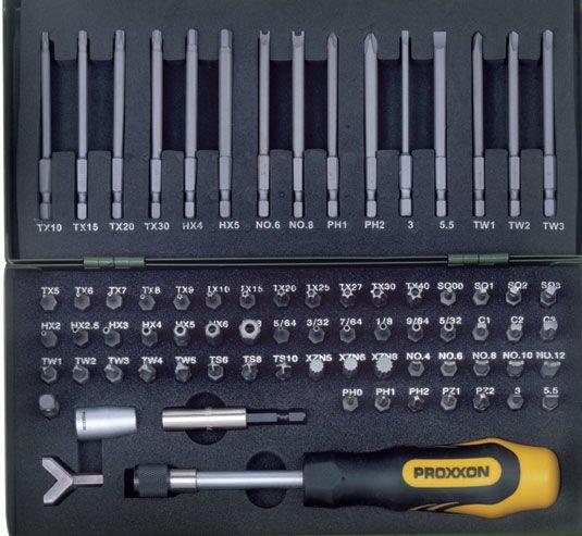 Proxxon 23107 Screwdriver Bit Set (75 pcs)