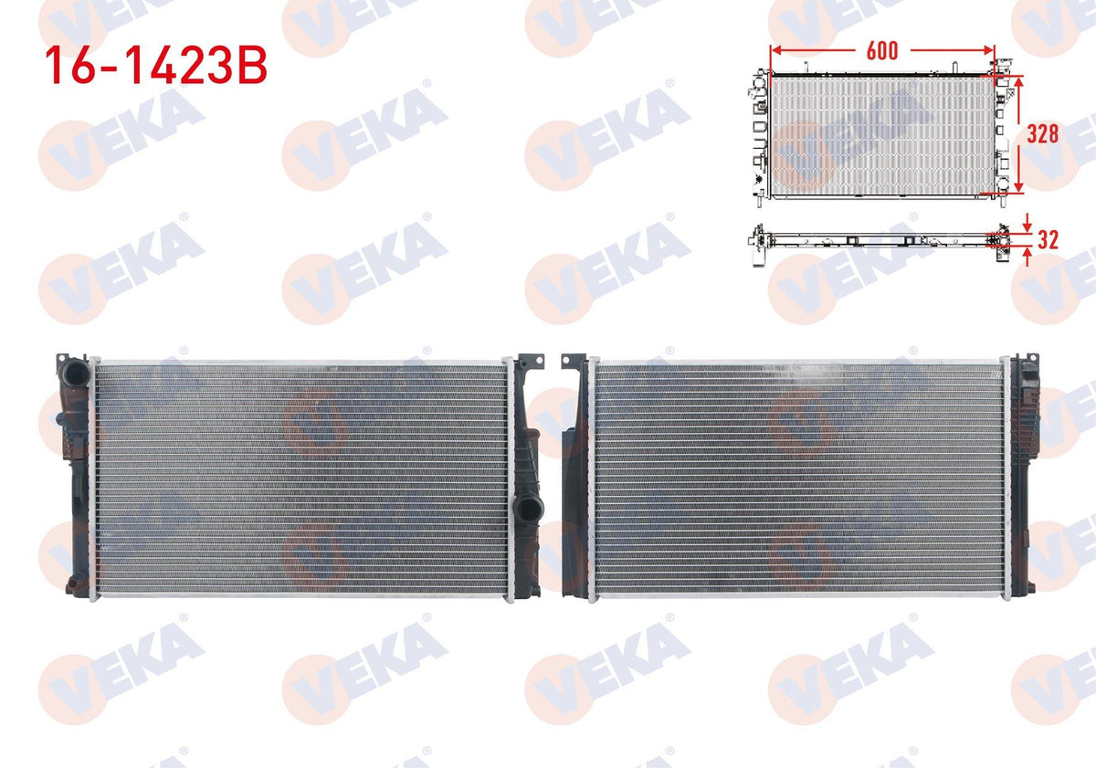 Veka 16-1423B Su Radiator Brazing BMW 1 Series (F20,F21) 116 D-116i-118i-120 D-120i A-T 2010-/ 2 Series (F — Radiators & Fans