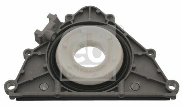 febi crank seal for bmw m57 n57, technical specifications of febi crank seal, installation side view of febi crank seal FEBI Crank Seal for BMW M57 N N57 - High-Quality PTFE Material for Mechanics and Car Owners | 90 mm Inner Diameter FEBI Crank Seal for BMW M57 N N57 - Durable PTFE febi, crank-seal, bmw-parts, m57-n57, ptfe-material, car-accessories, mechanics-tools, car-owners, engine-parts, ai-generated