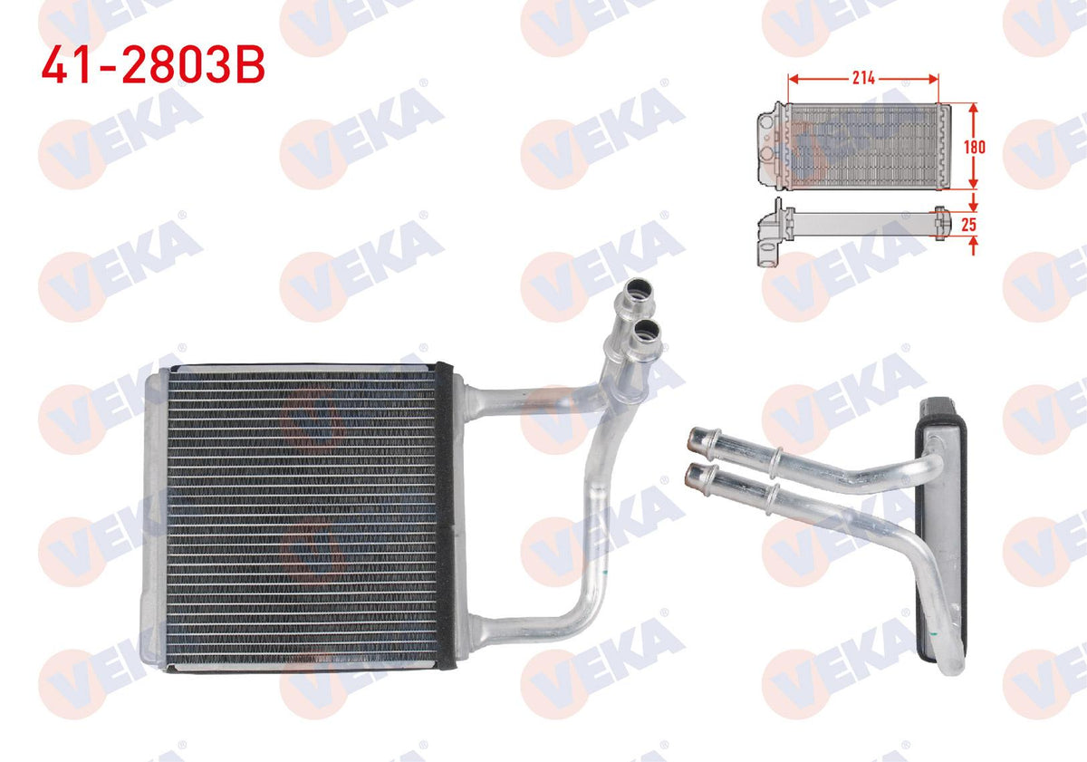 Veka 41-2803B Heater Core Brazing Mercedes E Series (W211) E 200 CDI-220 CDI-240-280 CDI-320 2002-2008 / CL — Heater & Blower