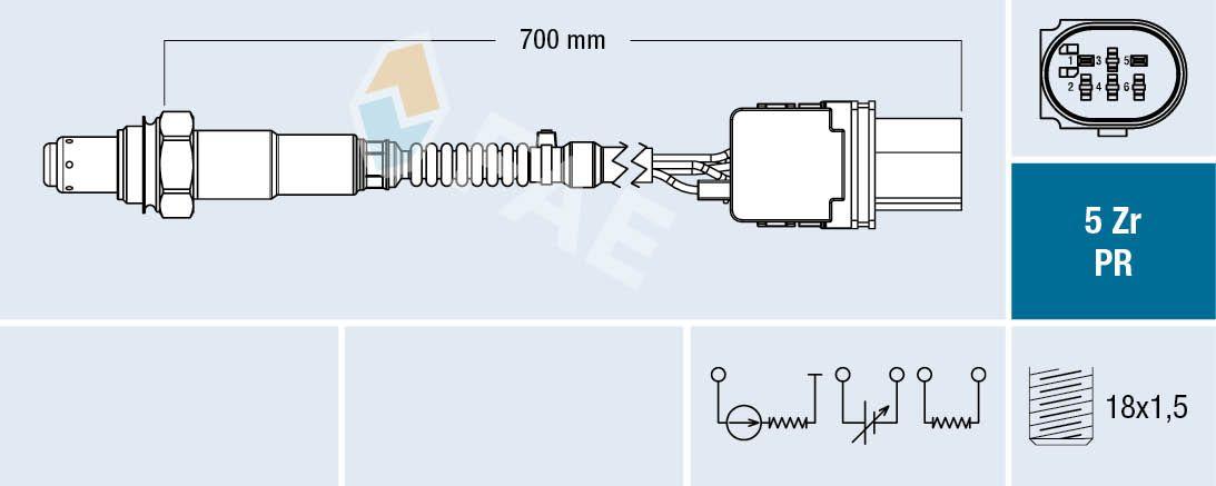 FAE 75122 Oxygen Sensor Focus III 1.0 Ecoboost B Max C Max II — Oxygen & Air-Fuel