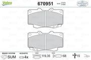 valeo 670951 front brake pads for hilux pickup, valeo front brake pads technical specifications, installation of valeo brake pads on hilux VALEO 670951 Front Brake Pads for Hilux Pickup - Durable and Reliable | 119mm Width VALEO 670951 - Front Brake Pads for Hilux Pickup valeo, front-brake-pads, hilux-pickup, automotive-parts, car-repair, brake-system, car-owners, automotive-mechanics, durable-brake-pads, ai-generated