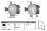 DENSO Alternator 12V 120A - Fiat Doblo, Marea and 6 more models — Starting & Charging