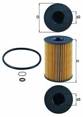 MAHLE OX353-7D Oil Filter for BMW Series 5, 7 and 2 more models — Oil Filters