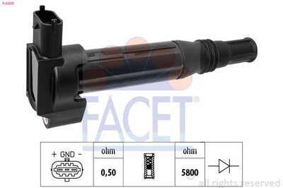 Facet 9.6509 Ignition Coil Opel Corsa F Crossland X P301 P2008 P208 — Coils & Plugs