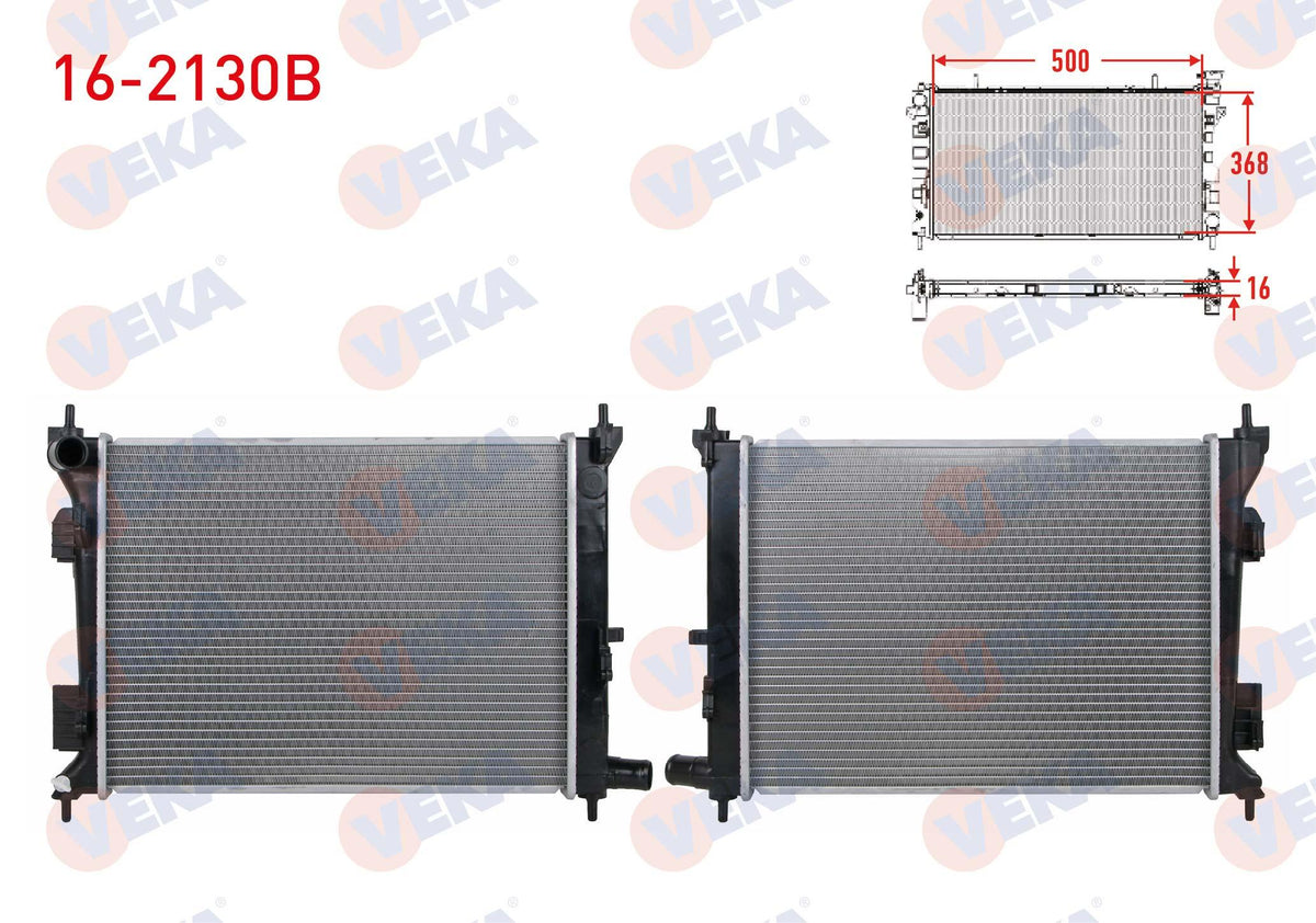 Veka 16-2130B Su Radiator Brazing Hyundai Accent Blue 1.4 Cvvt M-T 2012 — Radiators & Fans
