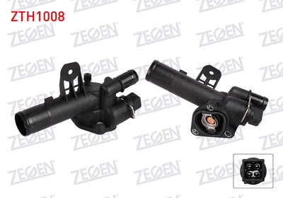 Zegen ZTH1008 Thermostat Complete with Switch with Bracket 83 C Euro 4 Fluence 1.5 dCi 2009-/Kangoo — Water Pump & Thermostat