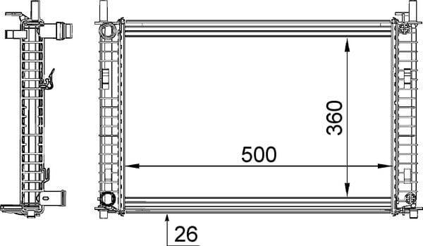 behr car radiator for ford fiesta and fusion, technical specifications of behr car radiator BEHR Car Radiator - Ford Fiesta Fusion 1.4 TDCi | OEM Replacement | 500mm x 356mm BEHR Car Radiator for Ford Fiesta Fusion behr, car-radiator, ford-fiesta, ford-fusion, engine-cooling, automotive-accessories, mechanics, car-owners, oem-replacement, ai-generated