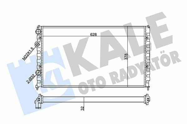 KALE Radiator 348260 for 92-04 Golf III, Polo, Caddy 1.9 SDI-TDI — Radiators & Fans