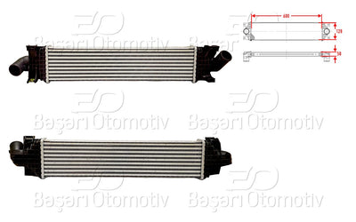 Wisco 3113965-00 Turbo Radiator (Intercooler) 600X128x50 Ford Focus 04-14 / C Max 07-19 / Kuga 08-19 / Mon — Radiators & Fans