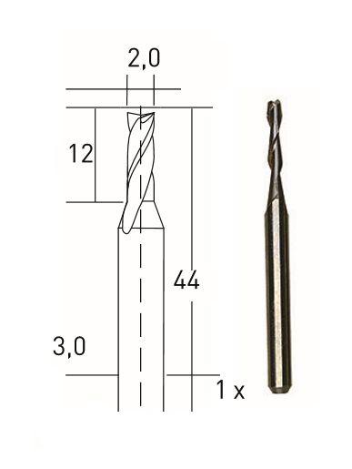 Proxxon 28759 Milling Cutter 2.0 mm (1 pc)