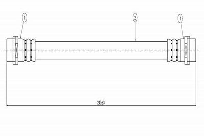 CAVO Rear Brake Hose C800.064.A - Compatible with Astra G & Zafira — Brake Hydraulics