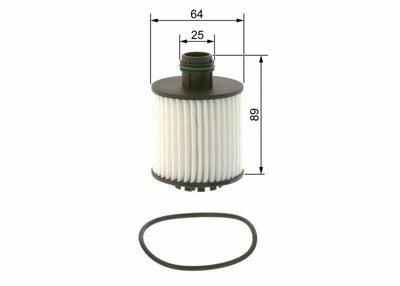 Bosch F026407259 Oil Filter Fiat Doblo/Egea/500X/Fiorino/Panda/Punto/Tipo/500L/MiTo/Combo Corsa E 1.3 Mjt/CDTi — Oil Filters