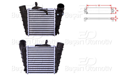 Wisco 1114137-00 Turbo Radiator (Intercooler) 185X188x64 VW Polo Fabia Ibiza Cordoba1.4Tdi 02 > — Radiators & Fans