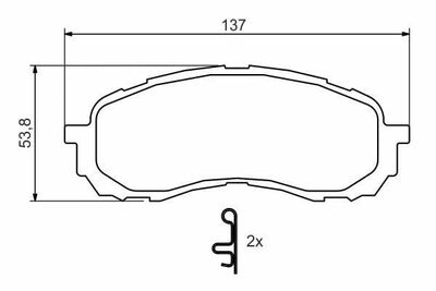 BOSCH Brake Pad Set for Subaru Impreza 2000-2012 - Quality Low-Metallic Formula — Brake Pads