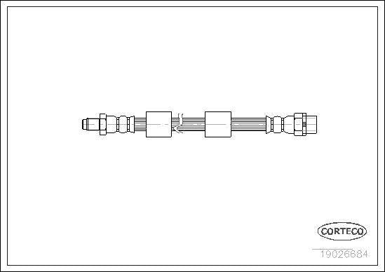 corteco-front-brake-hose-e-39, corteco-19026684-brake-hose-front CORTECO Front Brake Hose E-39 - High Quality Replacement for Car Owners & Mechanics | 16.14 in CORTECO 19026684 | Front Brake Hose E-39 corteco, brake-hose, front-brake-hose, car-accessories, mechanics-supplies, vehicle-repair, auto-parts, e-39-parts, braking-system, ai-generated