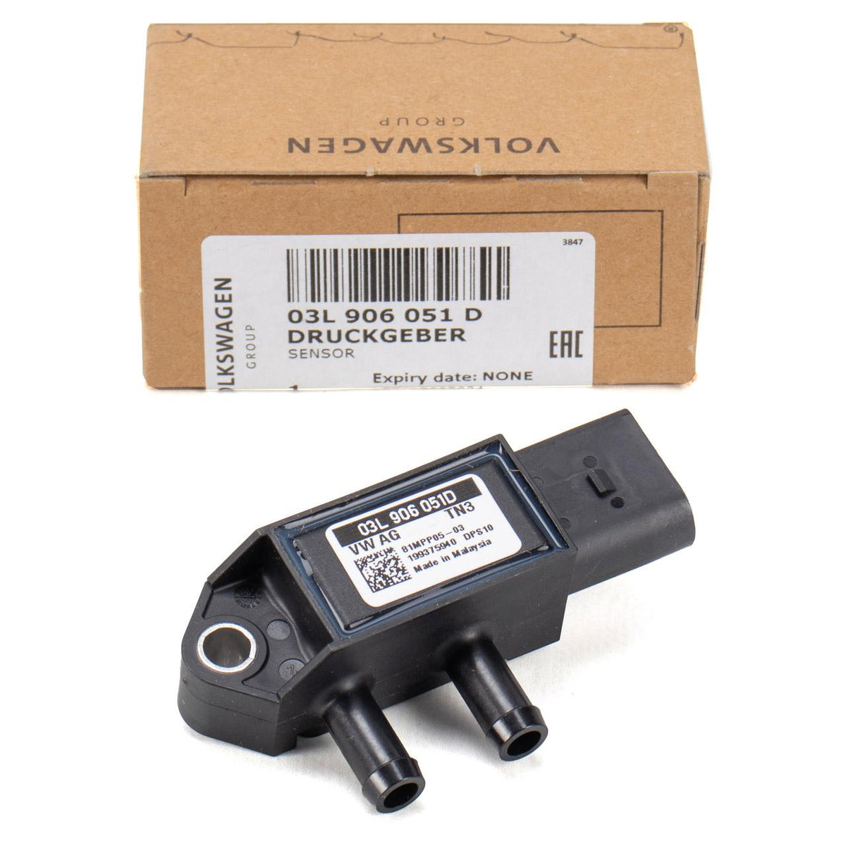 VAG 03L906051D Volkswagen Audi Seat Skoda Exhaust Pressure Sensor Golf 7 Passat B8 1.6 2.0 TDI — Vehicle Sensors & Switches