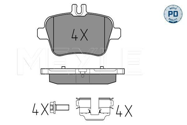 Meyle 0252484818-PD Brake Pad 117 / 156 / 176 / 246 Rear — Brake Pads